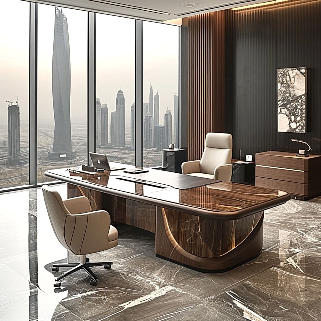 The sophistication of a luxury CEO room, complete with personalized touches and modern conveniences.