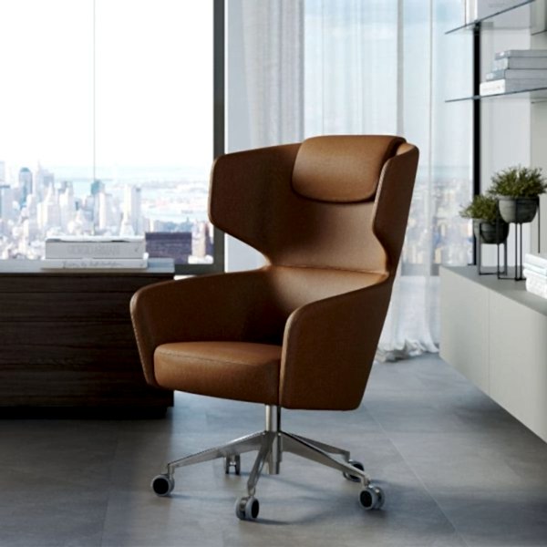 A comfortable chair ideal for lounging