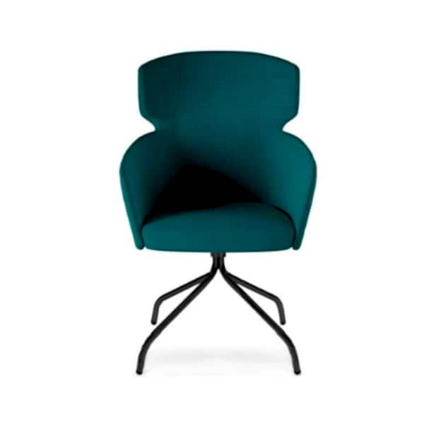 A modern chair on a spider style leg