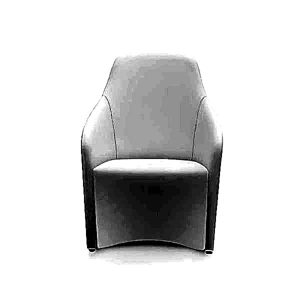 A pure white armchair with a high back