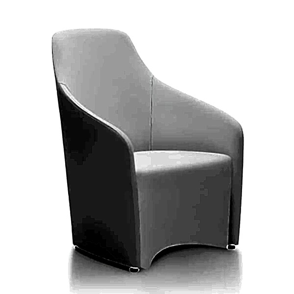 A stylish white armchair