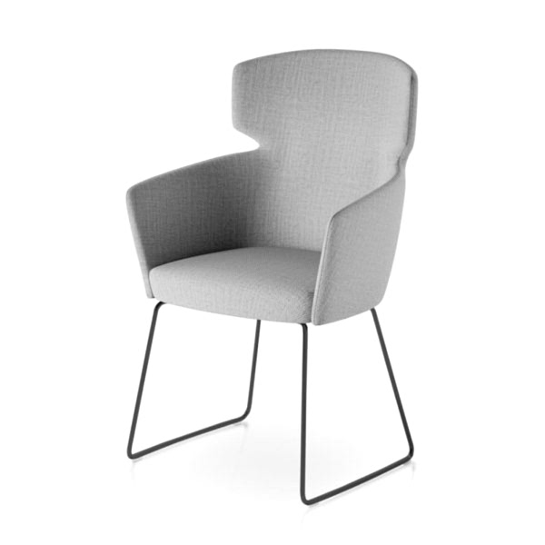 A trendy graphite chair that fits seamlessly in any decor