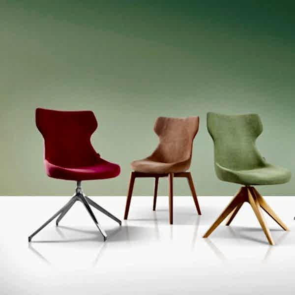 Modern armchair with a supportive backrest