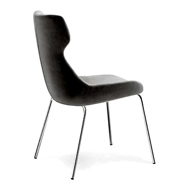 Soft fabric chair with a natural wood frame