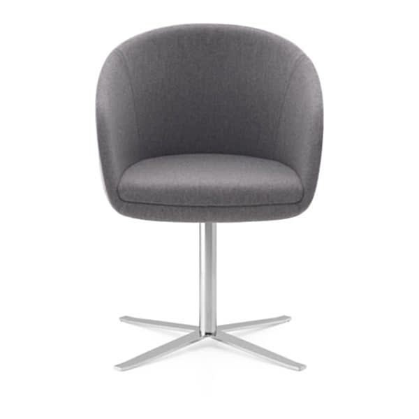 The upholstered seat adds a touch of luxury