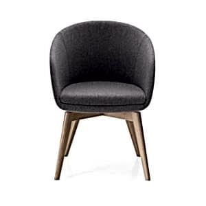 This chair's clean lines are perfect for contemporary settings