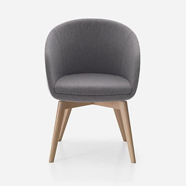 This chair's clean lines are perfect for contemporary settings