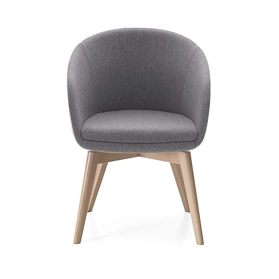 This chair's clean lines are perfect for contemporary settings