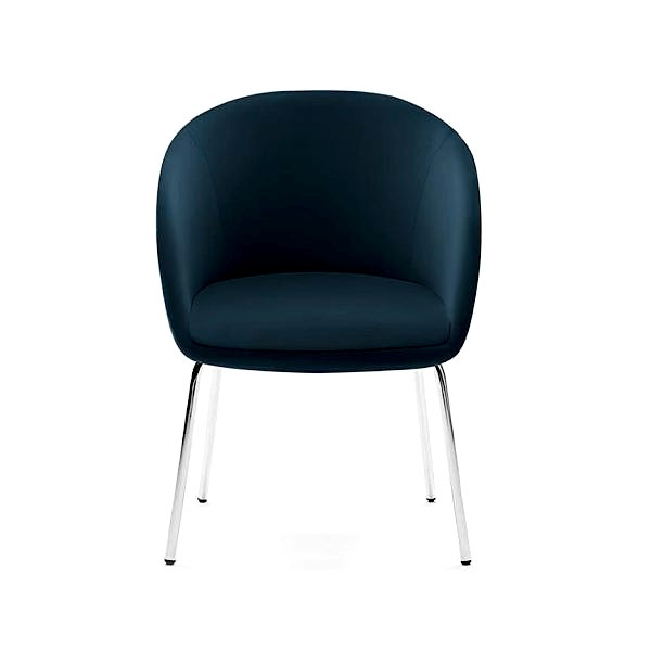 This chair's minimalist design enhances any decor