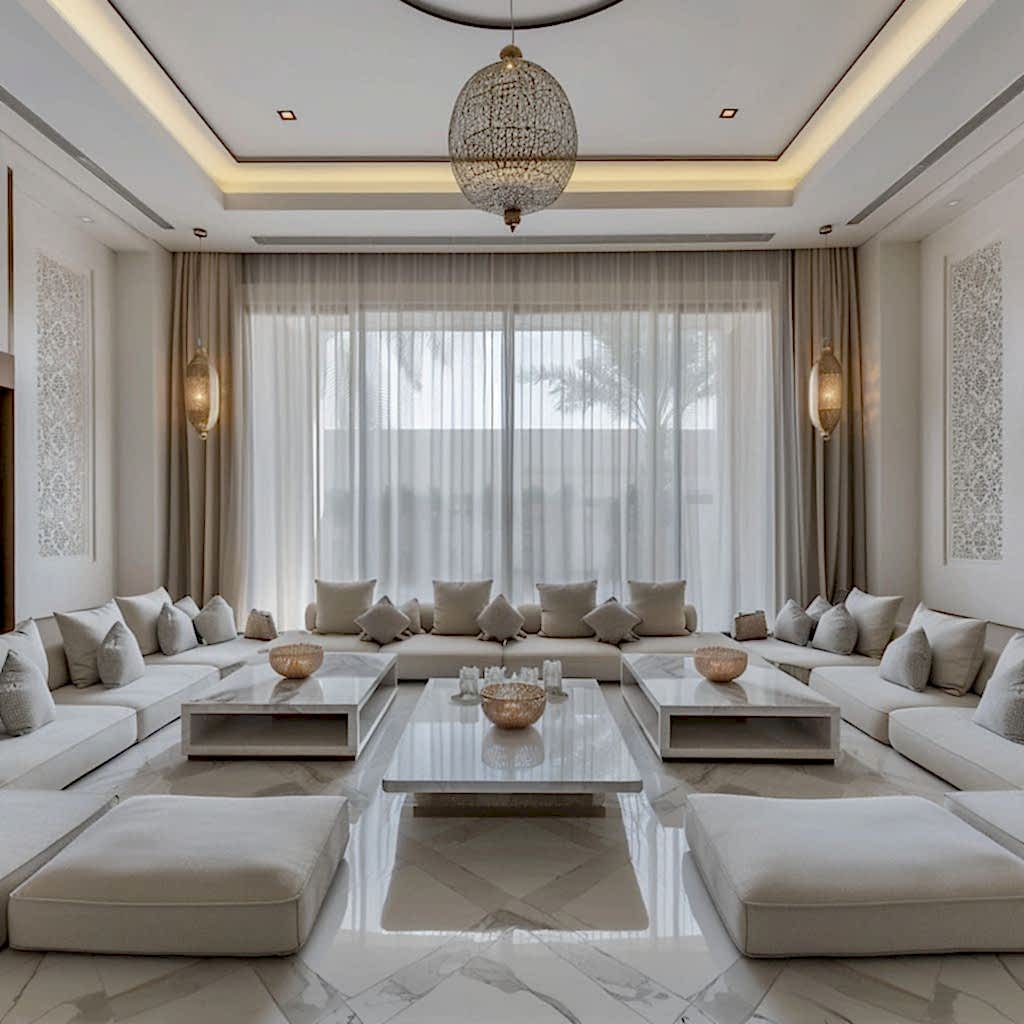 A modern floor majlis seating