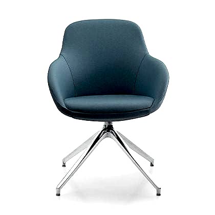 Comfort and beauty in one package with an armchair featuring a unique design of rounded lines on its legs.